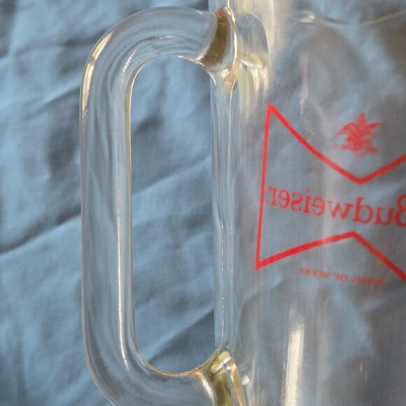 Vintage (70's) Budweiser "KING OF BEERS" Heavy Well Made Glass Beer Pitcher - Picture 3 of 7